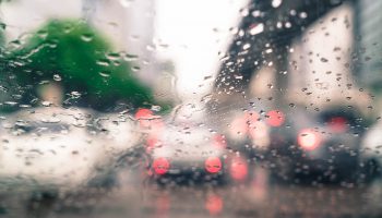 rain drops on car glass -vintage effect filter